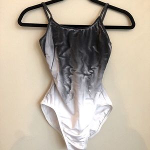 Watercolor painted camisole leotard